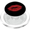 Amanti del rossetto Labbra rosse, rossetto, labbra baciate, labbra rosa shocking PopSockets PopGrip per MagSafe
