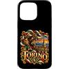 Italy Piedmont Skyline Heritage Co. Custodia per iPhone 15 Pro Max Italia Torino Toro Alpi italiane Tramonto Punto di riferimento Arte
