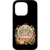 MaPaNoLi Design Custodia per iPhone 15 Pro Stitch Club - Ricamo a mano con ricamo floreale