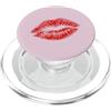 Amanti del rossetto Labbra rosse, rossetto, labbra baciate, labbra rosa shocking PopSockets PopGrip per MagSafe