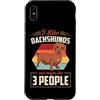 Wholesome Dog Merch for Dachshund Owners Custodia per iPhone XS Max Mi piacciono i bassotti e forse mi piacciono 3 persone