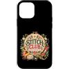 MaPaNoLi Design Custodia per iPhone 12 mini Stitch Club - Ricamo a mano con ricamo floreale