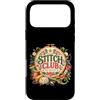 MaPaNoLi Design Custodia per iPhone 17 Pro Max Stitch Club - Ricamo a mano con ricamo floreale