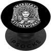 Grandio Design Feminism & Feminist Gifts Medusa's Stoneworks Funny Femminista Medusa Mitologia greca PopSockets PopGrip Adesivo