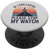 Funny Running Runner Divertente correre se collasso, per favore fermate il mio orologio Runner Men PopSockets PopGrip Adesivo