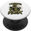 Weightlifter Gym Motivation Designs Tyrannosaurus Flex Dinosaur Trex Sollevamento Pesi Palestra Umorismo PopSockets PopGrip Adesivo