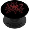 Y2K 90s Funny Cat Tomcat Kitten Art Y2K 90s Scary Tomcat Cat è spaventato sotto la stella gigante PopSockets PopGrip Adesivo