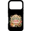 MaPaNoLi Design Custodia per iPhone 17 Pro Stitch Club - Ricamo a mano con ricamo floreale