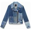 Desigual, Giacca biker denim upcycling, Cotone, Blu, S