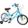 FREWGQPF Bicicletta per Bambini 12 Pollici in Acciaio Rosa Chiaro per 2-4 Anni