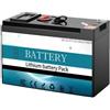 JHKJ Batteria al Litio Portatile da 12 V per Esterni | 12V 6Ah 8Ah 10Ah 12Ah 15Ah Batteria al litio di ricambio Power Bank da 12 Volt per luci LED/router con caricabatterie