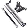 PRO BIKE TOOL Pro-Bike Tool - Mini pompa per bici con manometro, adatta a Presta e Schrader, gonfiaggio accurato, kit di montaggio incl. - 100 PSI