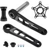 MoSundi Guarnitura singola velocità 170mm Hollow Direct Mount | Lega di alluminio 7075-T6, montaggio diretto cavo, adatto per biciclette pieghevoli Dahon, opzioni nero argento rosa
