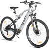 HH HILAND HILAND Spokane E-MTB 27,5 Pollici, Mountain Bike Elettrica Full Suspension con Cambio a 7 Velocità, Freni a Disco Meccanici, Telaio in Acciaio al Carbonio, Bici Elettrica per Uomo e Donna