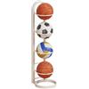 Perodlly Portaoggetti da Basket a 4 Livelli |.Organizzatore per Attrezzature Sportive, portapalle salvaspazio per Garage, Singola Nera..