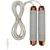 JEXZARVEN Corda per saltare fitness regolabile per adulti, manici antiscivolo 3 m | Filo in acciaio PVC 5mm, resiste 1 milione cicli abrasione, anti-groviglio, trasportabile, casa/studio/esterno.