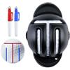 Generic Set professionale di marcatore per palline da golf di precisione, strumento permanente per allineare e identificare e allineare, accessori da golf