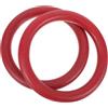 VICASKY 2 Pezzi Anelli da Ginnastica Rossi in ABS, Set da 2 per Allenamento | Portata Massima Circa 100kg, Superficie Antiscivolo Testurizzata, Uso Domestico e Calisthenics