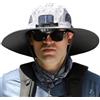Genérico Cappello da sole a tesa larga per esterni con ventilatore | Cappelli di protezione UV estivi da uomo per attività sportive