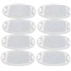 Fresilkora Set di 8 catarifrangenti per raggi della bicicletta, clip catarifrangenti bianche, set di accessori per bicicletta per bambini, mountain bike, city bike ed e-bike
