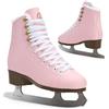 ATTABO Pattini da Pattinaggio Artistico Isla da Donna in Nero|Rosa Taglia 37-41 EU Lama in Acciaio Inox Perfetti per Tutti Tomaia in PVC Supporto alla Caviglia Stabilità e Comfort Design Classico