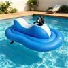 ZXSMYY Moto d'Acqua Gonfiabile Elettrica con Motore, Gommone Elettrico | Montaggio Rapido in 5 Passaggi, Portata di 120 Kg, Motore da 46 W, Struttura in PVC, per Laghi & Spiaggia
