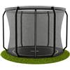 VirtuFit Groundlevel - Trampolino da 305 cm con rete di sicurezza | Set tappeto elastico Groundlevel, 305 cm, con rete di sicurezza, superficie di salto piana