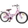 FREWGQPF Bicicletta per Bambini 20 Pollici in Acciaio Rosa Chiaro | Singolo rapporto, freno tiro lineare, sospensione rigida, parafango, sella anatomica, 11,4 kg, età 6-11 anni