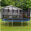 Generic Rete di sicurezza regolabile per trampolino di ricambio con cinghie per trampolini da 3 m, 3,7 m, 4,3 m, adatta a 6 aste, soluzione di protezione migliorata per bambini e adulti