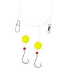 MoSundi 3 pezzi Beach Casting Rig per pesce persico 1/0 gancio 15,9 kg | Ganci 1/0, lenza principale da 15,9 kg, ideale per pesce persico, per spigola, uso in acqua salata, confezione da 3