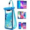 Generico Custodia Impermeabile Per Cellulare Con Laccetto Borsa Galleggiante | Antipolvere per Spiaggia Crociera Nuoto Kayak Immersioni Viaggi e Vacanze Blu