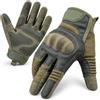 TropicaThai Guanti tattici Army Green pelle PU touch screen cover rigida per softair | Design Army Green con guscio rigido, palmo antiscivolo e touch screen per bicicletta, moto, escursionismo, caccia e softair