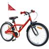 FREWGQPF Bicicletta per Bambini 20 Pollici in Acciaio Rosso | Singola velocità, freni classici, manubrio e sella regolabili, telaio in acciaio, ruote 20 pollici