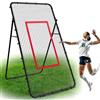 MOOACE Rete di rimbalzo per pallavolo, 2,2 x 1,2 m, dispositivo di allenamento per pallavolo con zona di impatto per lacrosse, baseball, allenamento sportivo, rete da pallavolo regolabile a 5 angolazioni