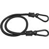 Generic Cinghia per bagagli con gancio a moschettone, corda elastica, nera, 120 cm | Corda elastica per bagagli da ciclismo, con moschettone, tenditore in gomma con moschettone