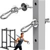 Kipika Power Rack - Ganci a J per foro da 1,3 cm, accessori resistenti per squat rack con cuscinetti in gomma, capacità di 453,6 kg, coppe a J in acciaio rinforzato per casa, palestra, garage