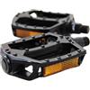 MoSundi Pedali per bicicletta in lega leggera 110 mm piattaforma larga | Attacco mandrino da 1,4 cm, strisce riflettenti, antiscivolo per superficie, lega di alluminio, compatibile con mountain bike