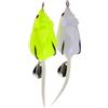 VILLCASE 2 Pezzi Esca Finta Topo da Pesca 5,5cm in Plastica 10,5G | Recupero in Superficie All'aperto, Portatile, Bianco e Verde, per Predatori e Appassionati
