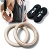 GORPENT Anelli da ginnastica in legno, 28 cm, con cinghie da 25 mm, anelli da palestra per allenamento fitness e calistenici a casa ed all'aperto, per sport e sollevamento pesi
