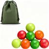 Journdream 8 Portinetti da bocce colorate in legno, 3 cm, con borsa portaoggetti | Palla Petanque per concorso e tempo libero, multicolore maiale per interni ed esterni