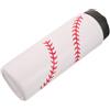 Hemobllo Borraccia Sportiva da 600ml in PE, Beccuccio Diretto | Apertura Larga, Forma a Spremitura, Grafica Baseball Rossa e Bianca, per Allenamento Squadra e Palestra