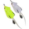 MUCKLILY 2 Pezzi Esca da Pesca Topo Artificiale 5,5cm 10,5G in Plastico | Aspetto Realistico, Portatile e Leggero, per Lancio da Riva All'aperto, Bianco e Verde
