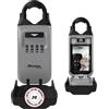 Master Lock 5420EURD Cassaforte per chiavi portatile con arco regolabile, misura media, 175 x 72 x 52 mm, per esterni, per casa, ufficio, industrie, veicoli, colore nero