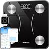 INSMART Bilancia Pesapersone Digitale Professionale, INSMART Bilancia Impedenziometrica Smart Bluetooth con 16 Indici di Misurazione Pesa Persone, Massa Grassa e Magra, BMI, Massa Muscolare o Ossea, 180KG
