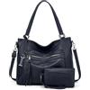 BAIGIO Borsa Donna Grande con Portafogli Borsa Tracolla Donna | Pelle PU Tote Bag Borsetta Borsa Lavoro Donna Borse per Shopping Viaggi Ufficio, Azul