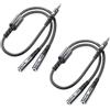 deleyCON 2x Adattatore Audio AUX a Y - Cavo Stereo - Jack 3,5 mm - 1 Connettore Maschio a 2 Prese Femmina - Supporta 2 Cuffie Oppure 1 Headset con Cuffie + Microfono - per Smartphone, PC e Laptop