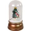 Decorazione natalizia in vetro, pupazzo di neve, albero di Natale, oro