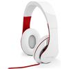 FANTEC 1657 SHP-250AJ-WT (bianco/rosso) Cuffie stereo ad orecchio, con connettore jack da 3,5 mm