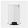 Brabantia Cestino a pedale newIcon 12 litri con contenitore interno in metallo, Brabantia, colore:bianco