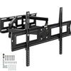 tectake® supporto a parete per TV da 32 a 100 pollici (81 - 254 cm) estensibile, girevole, inclinabile e regolabile in continuo in larghezza